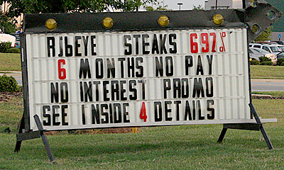 Steak sign
